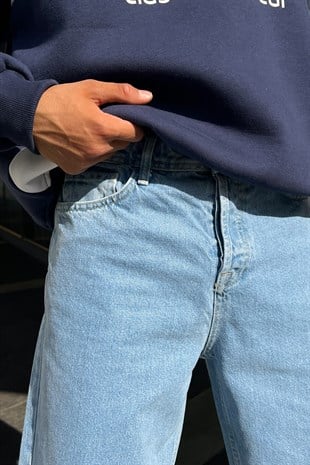 Basic Ice Blue Baggy Jean