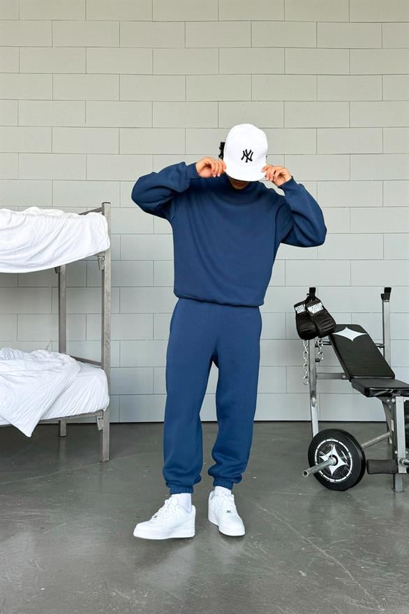 Basic Indigo Oversize Sweatshirt