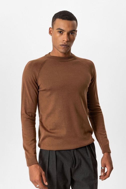Crew Neck Slim Fit Knitwear Sweater