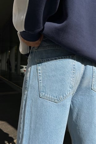 Basic Ice Blue Baggy Jean