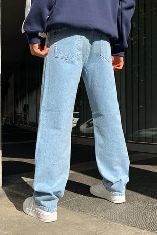 Basic Ice Blue Baggy Jean