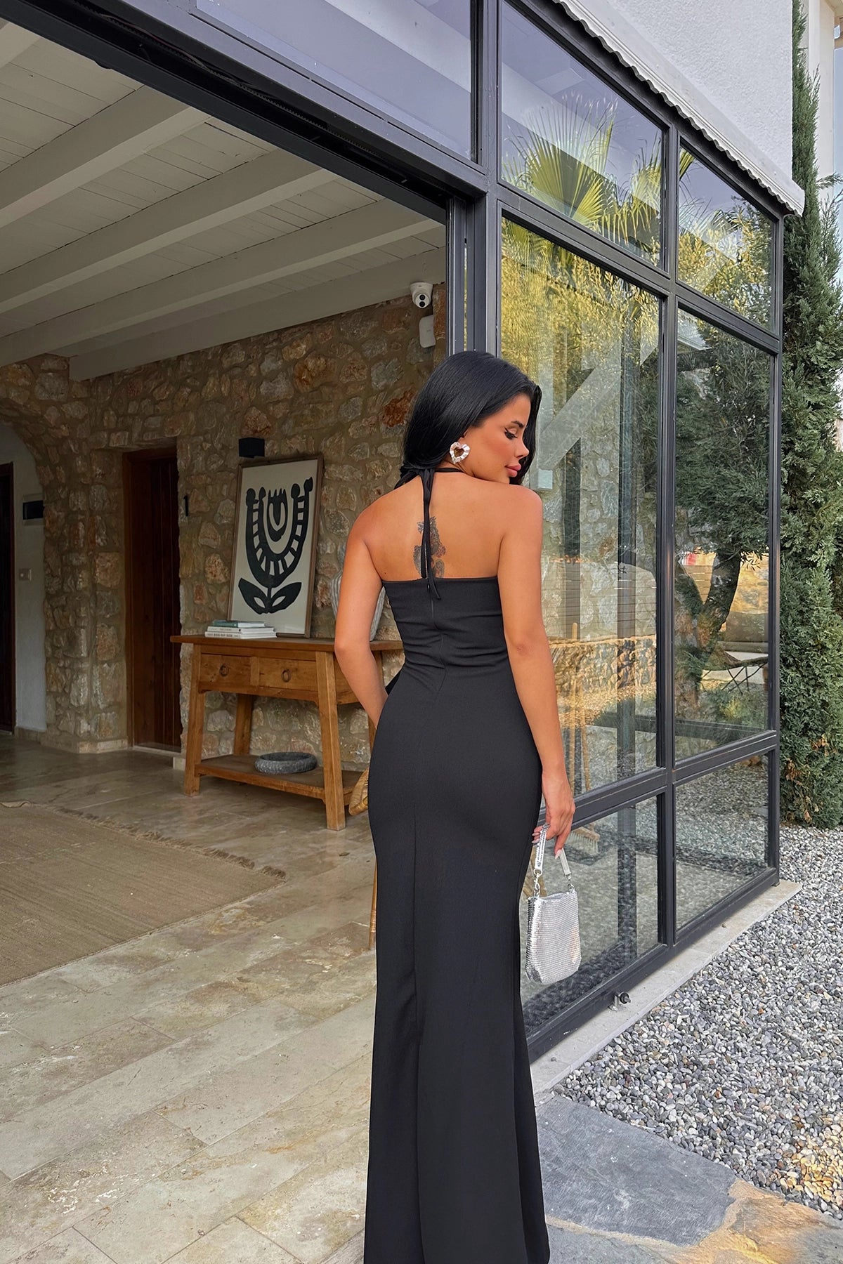 Black Heart Detail Mini Dress